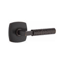Emtek Select L-Square Hammered Lever Concealed Screws with Urban Modern Rosette