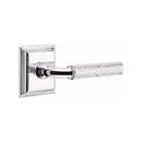 Emtek Select R-BAR Hammered Lever Concealed Screws with Wilshire Rosette