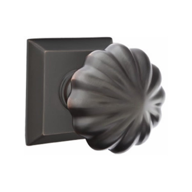 Emtek Melon Knob With Quincy Rosette