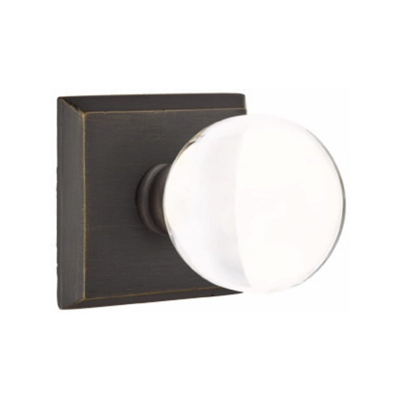 Emtek Glass Bristol Knob Concealed Screws with