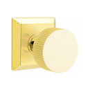 Emtek Select Conical Straight Knurled Knob with Quincy Rosette