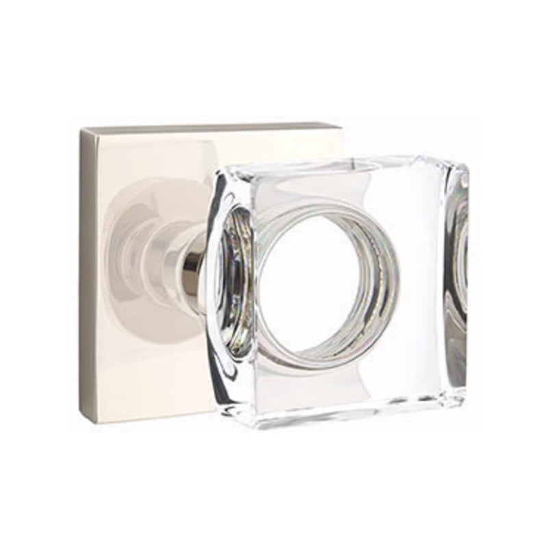 Emtek Modern Square Knob with Square Rosette