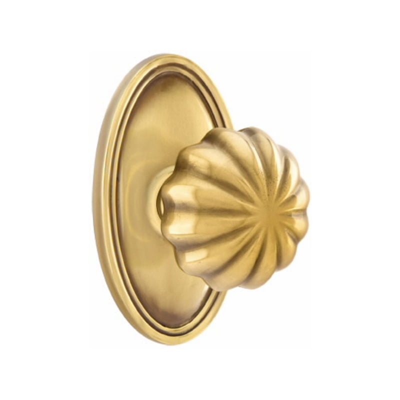Emtek Melon Knob Concealed Screws With Oval Rosette
