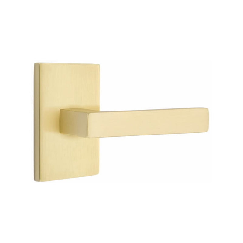 EMTEK Dumont Lever Concealed Screws with Modern Rectangular Rosette
