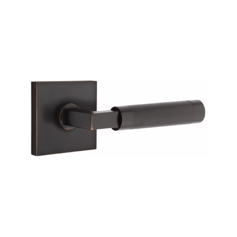 Emtek Select L-Square Knurled Lever with Square Rosette