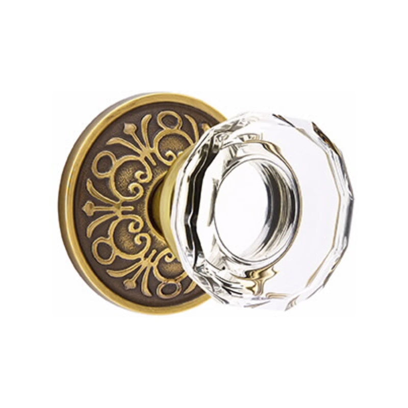Emtek Lowell Knob Concealed Screws With Lancaster Rosette