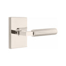 Emtek Select L-Square Straight Knurled Lever with Modern Rectangular Rosette
