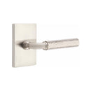 Emtek Select R-BAR Hammered Lever with Modern Rectangular Rosette