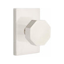 Emtek Octagon Knob Concealed Screws with Modern Rectangular Rosette
