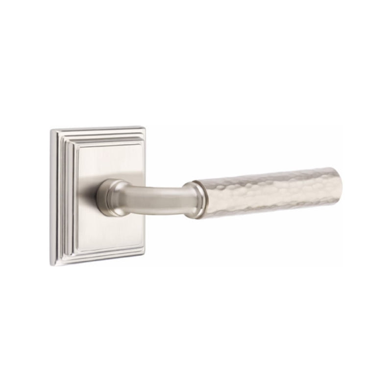 Emtek Select R-BAR Hammered Lever with Wilshire Rosette