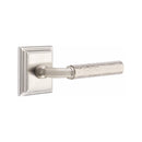 Emtek Select R-BAR Hammered Lever Concealed Screws with Wilshire Rosette