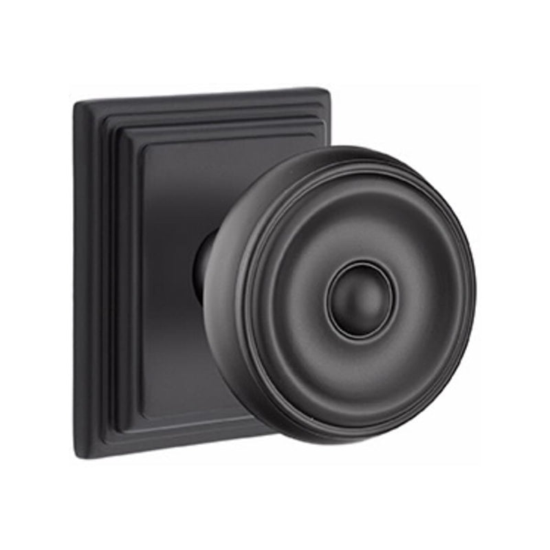 Emtek Waverly Knob Concealed Screws With Wilshire Rosette