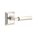 Emtek Select L-Square Smooth Lever Concealed Screws with Wilshire Rosette
