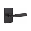 Emtek Select R-BAR Straight Knurled Lever Concealed Screws with Modern Rectangular Rosette