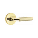 Emtek Select R-BAR Straight Knurled Lever with Disk Rosette