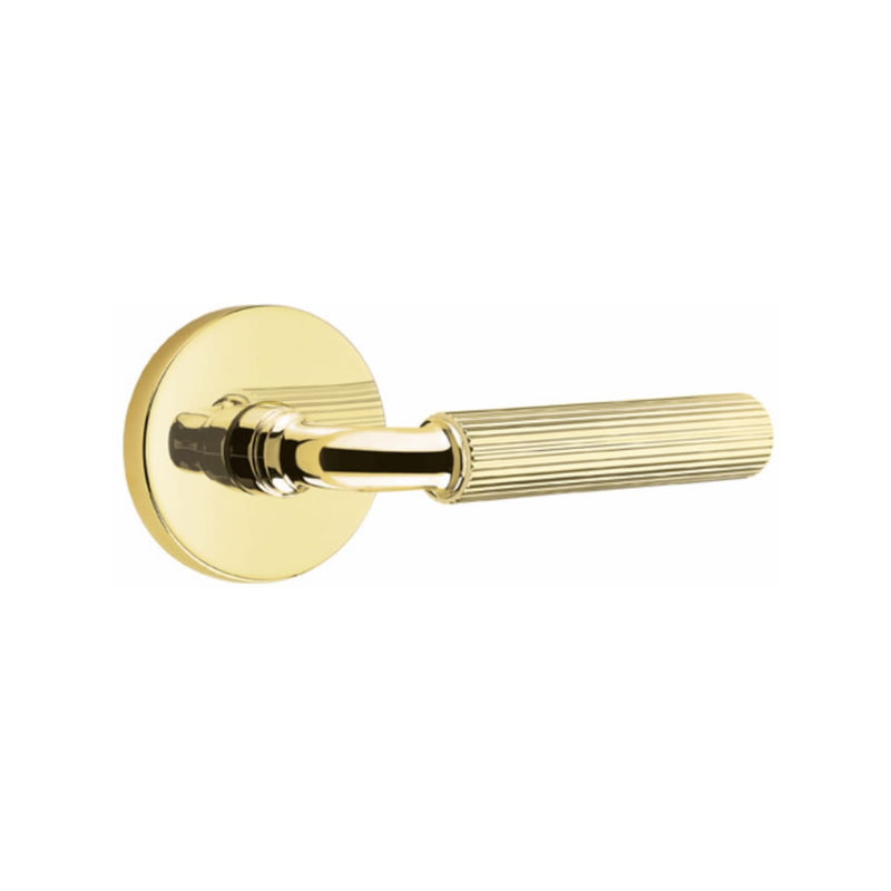 Emtek Select R-BAR Straight Knurled Lever Concealed Screws with Disk Rosette