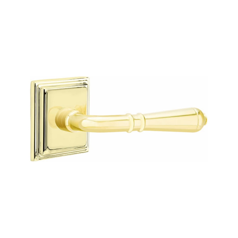 Emtek Turino Lever Concealed Screws with Wilshire Rosette