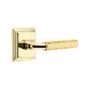 Emtek Select R-BAR Hammered Lever Concealed Screws with Wilshire Rosette