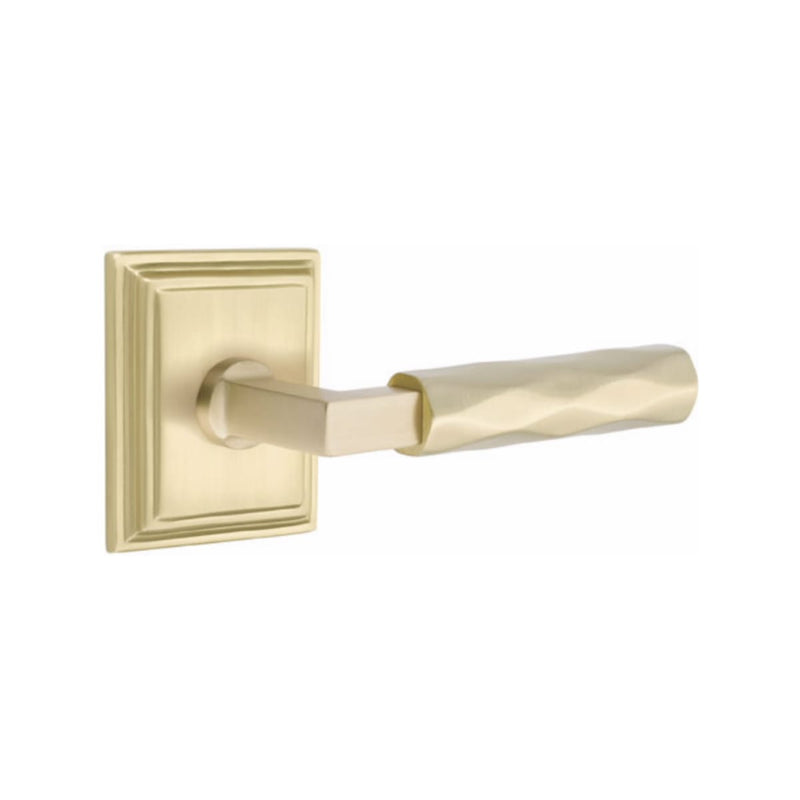 Emtek Select L-Square Tribeca Lever with Wilshire Rosette