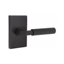 Emtek Select L-Square Hammered Lever with Modern Rectangular Rosette