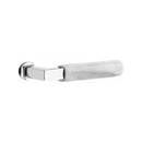 Emtek F20 Function Brisbane Mortise Handleset with Select L-Square White Marble Lever