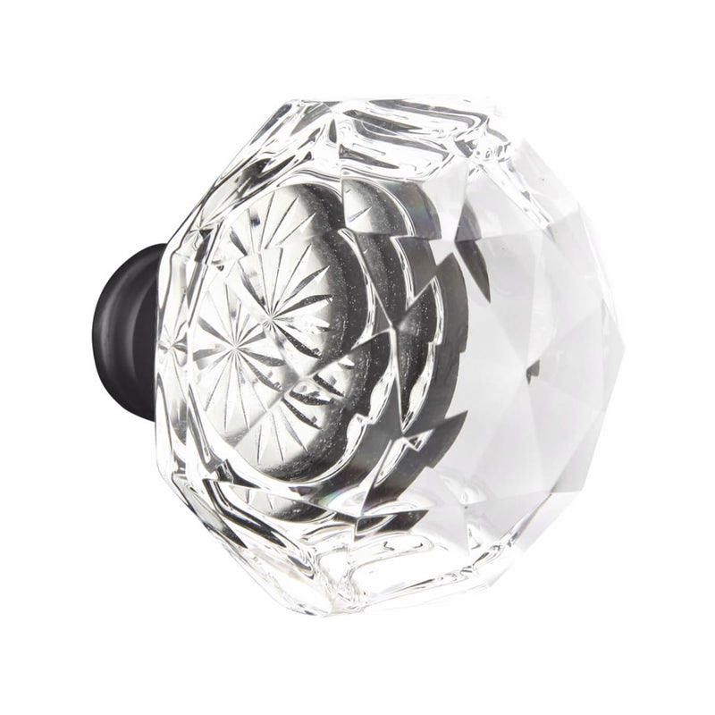 Emtek Denver Tubular Handleset with Diamond Glass Knob