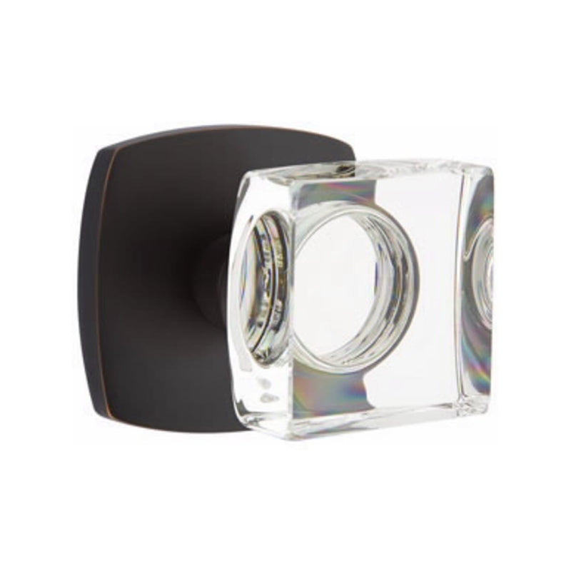 Emtek Modern Square Knob with Urban Modern Rosette