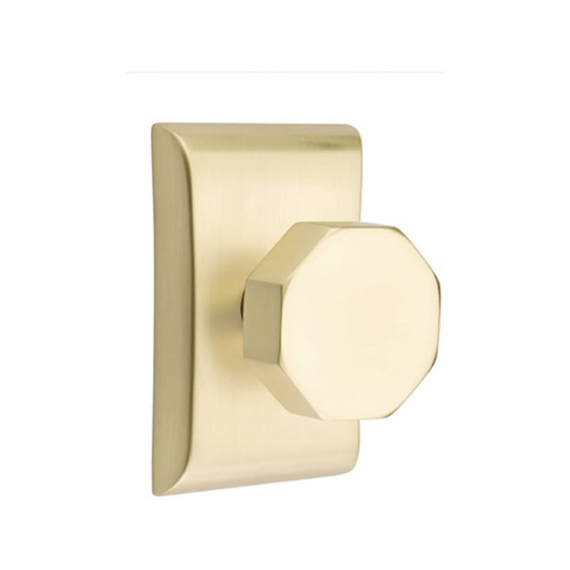 Emtek Octagon Knob with Neos Rosette