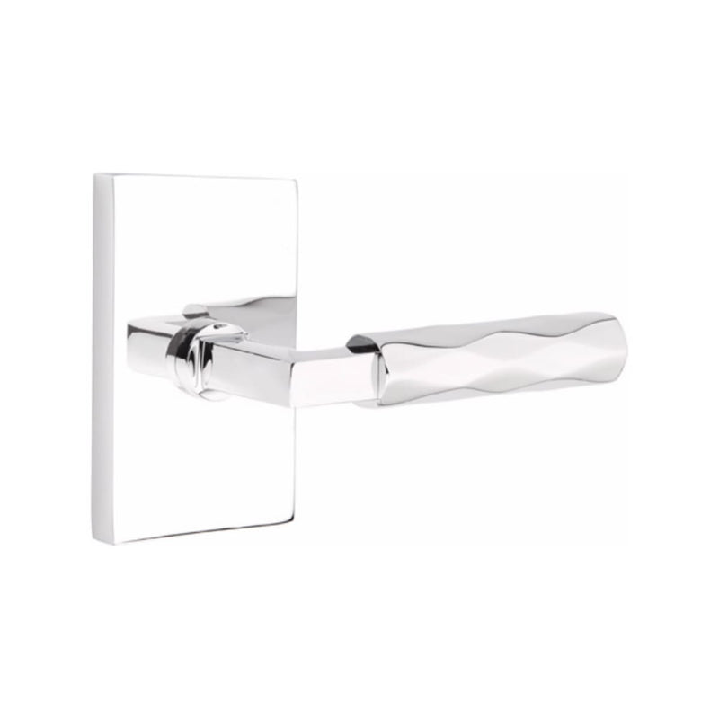 Emtek Select L-Square Tribeca Lever Concealed Screws with Modern Rectangular Rosette