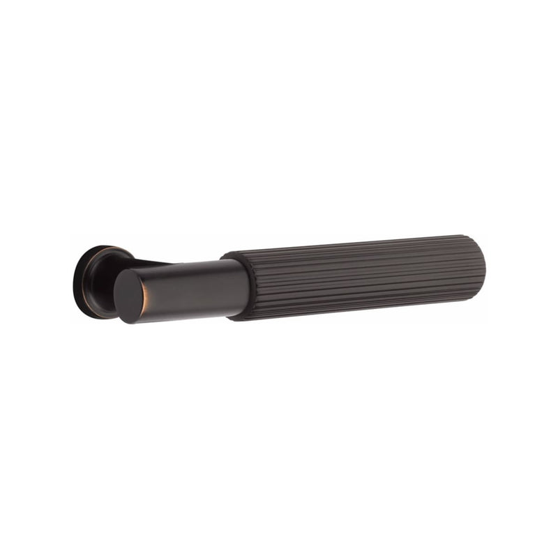 Emtek EMTouch Modern Style Electronic Keypad Leverset with Select T-Bar Straight Knurled Lever