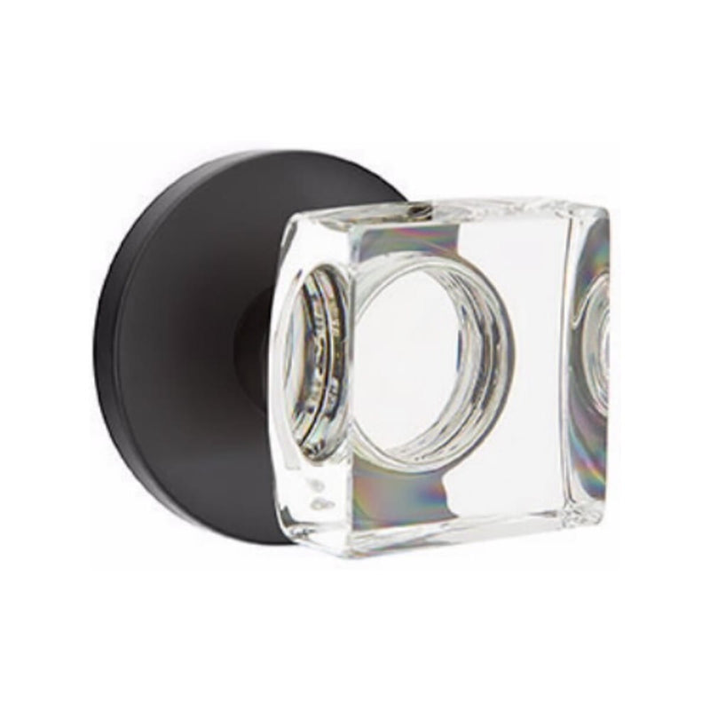 Emtek Modern Square Knob with Disk Rosette