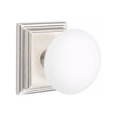 Emtek Brass Rosette Ice White Knob Concealed Screws With Wilshire Rosette