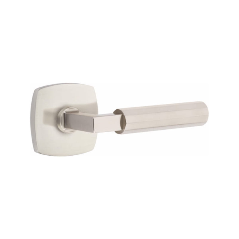 Emtek Select L-Square Faceted Lever with Urban Modern Rosette