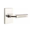 Emtek Select R-BAR Knurled Lever Concealed Screws  with Modern Rectangular Rosette