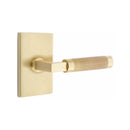 Emtek Select L-Square Knurled Lever Concealed Screws with Modern Rectangular Rosette