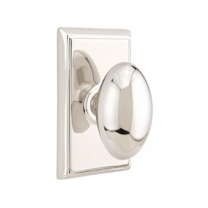 Emtek Egg Knob With Rectangular Rosette