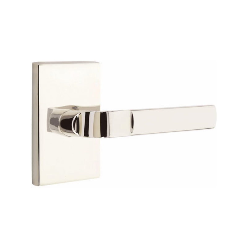 EMTEK Aston Lever with Modern Rectangular Rosette