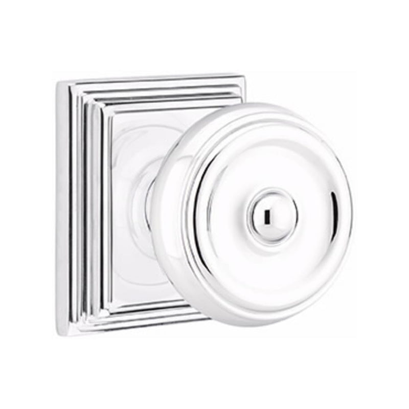 Emtek Waverly Knob Concealed Screws With Wilshire Rosette