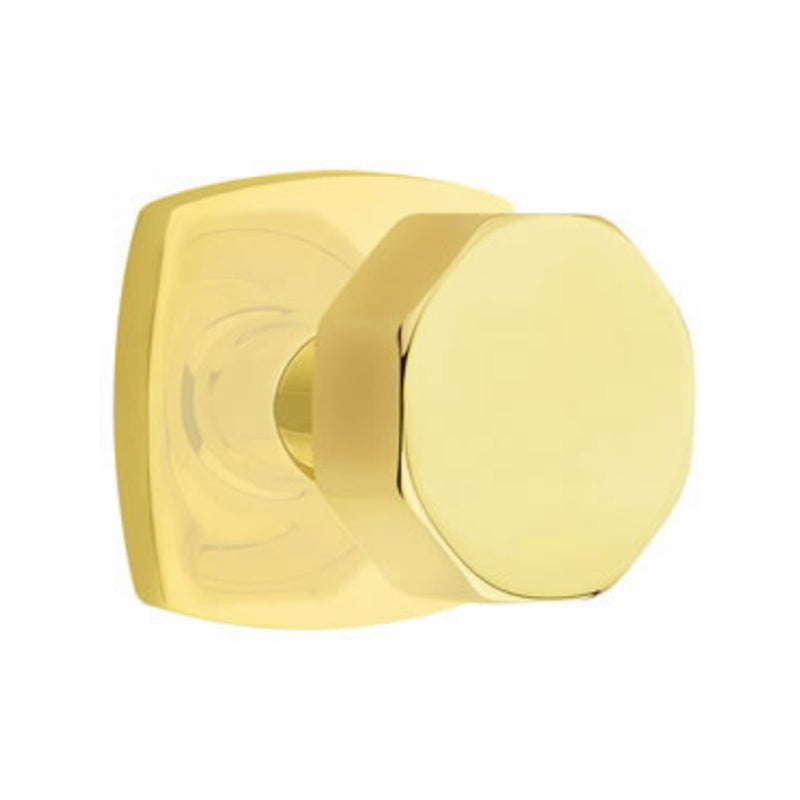 Emtek Octagon Knob with Urban Modern Rosette