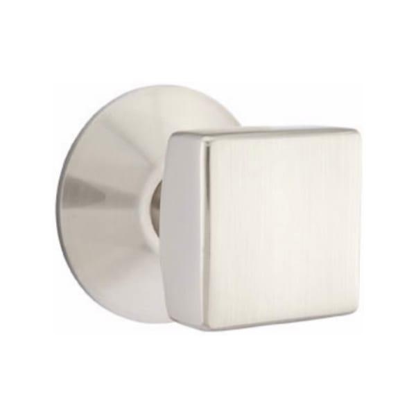 Emtek Square Knob with Modern Rosette