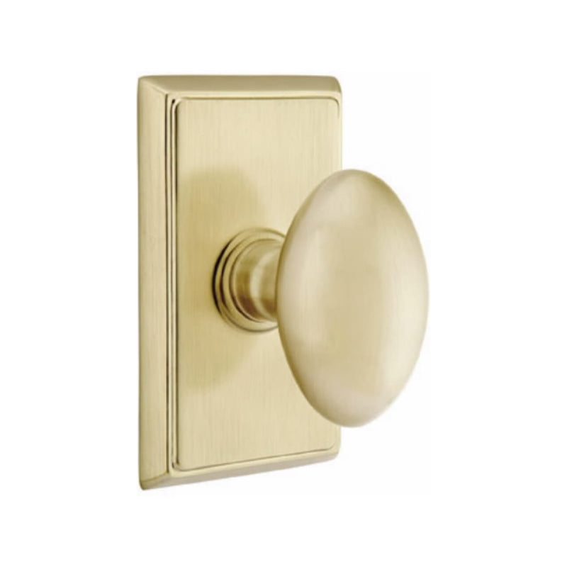 Emtek Egg Knob With Rectangular Rosette