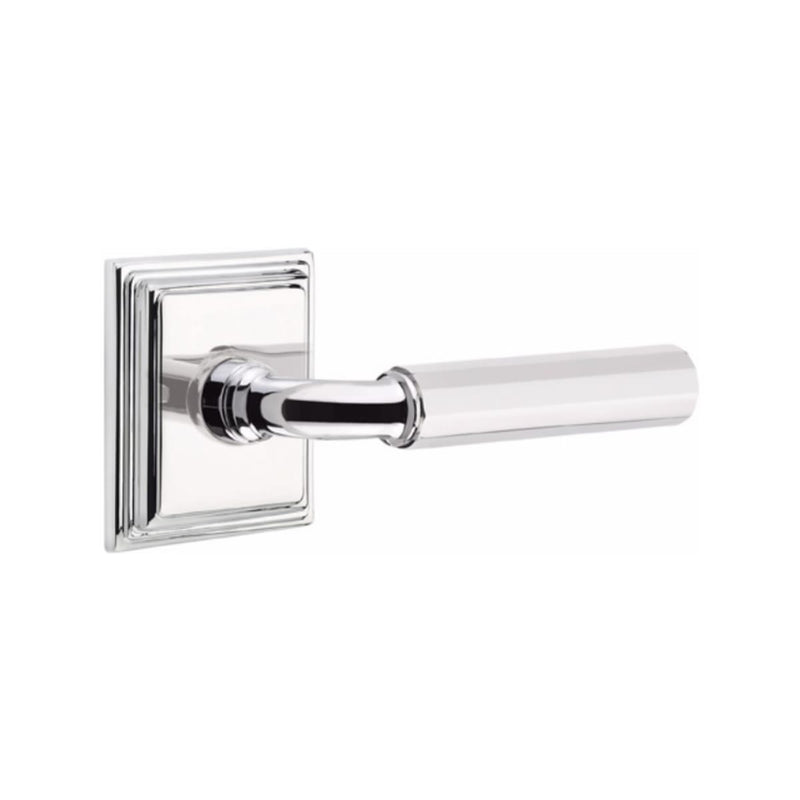 Emtek Select R-BAR Faceted Lever with Wilshire Rosette