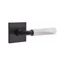 Emtek Select R-BAR White Marble Lever with Square Rosette