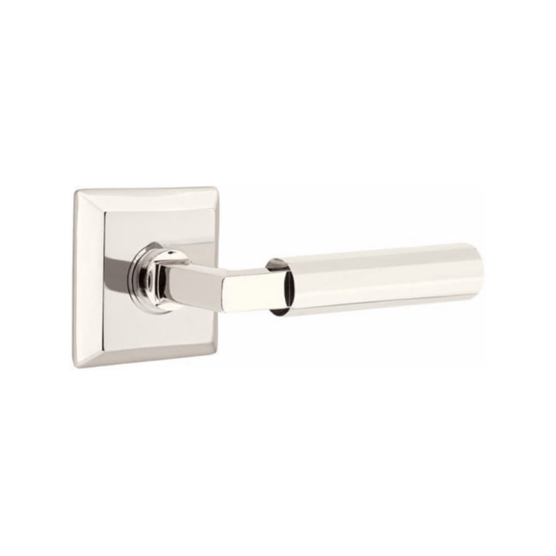 Emtek Select L-Square Faceted Lever with Quincy Rosette