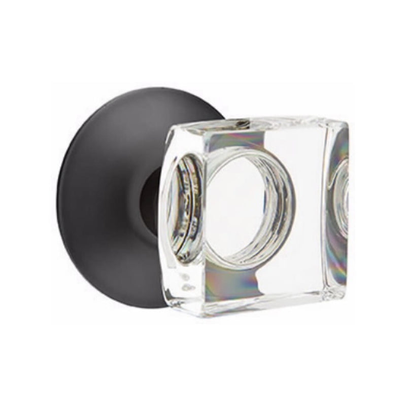 Emtek Modern Square Knob with Modern Rosette