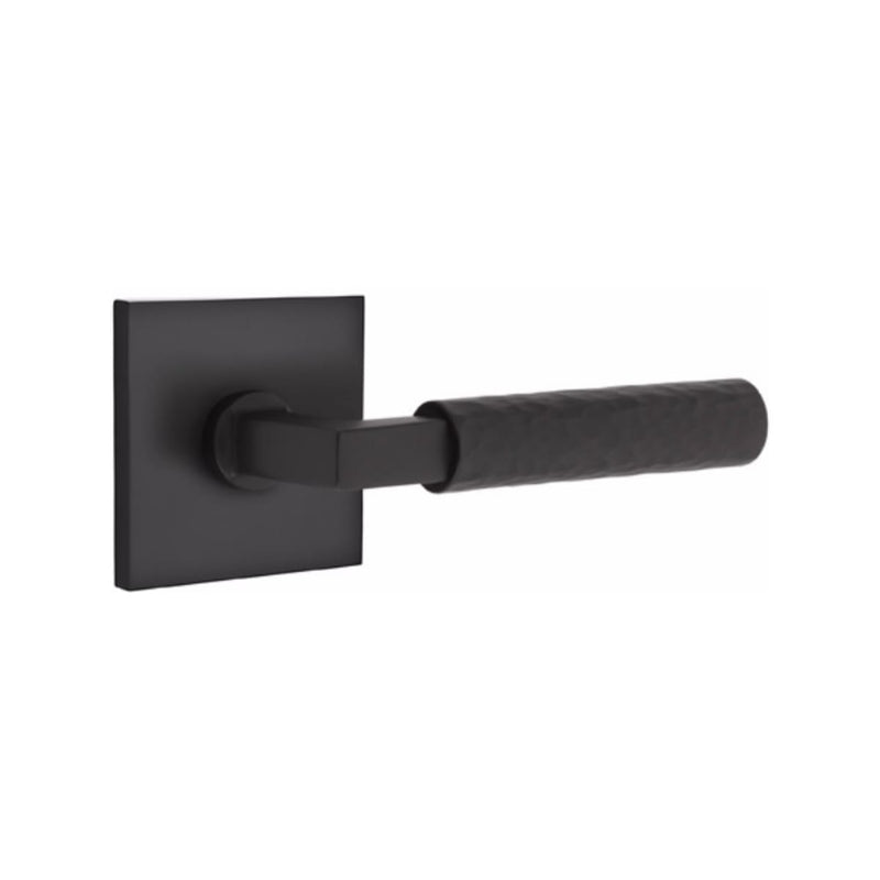 Emtek Select L-Square Hammered Lever with Square Rosette