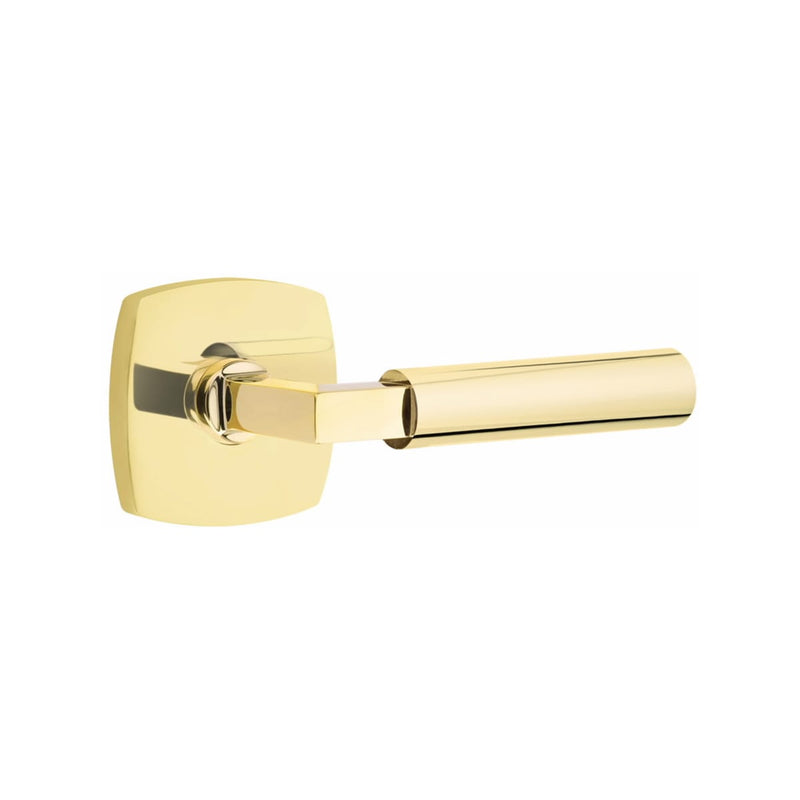 Emtek Select L-Square Smooth Lever with Urban Modern Rosette