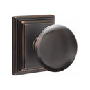 Emtek Providence Knob Concealed Screws With Wilshire Rosette