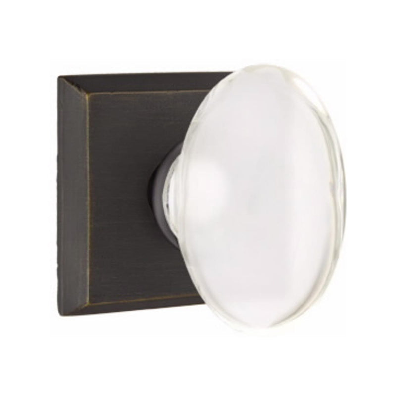 Emtek Glass Hampton Knob Concealed Screws with