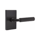 Emtek Select R-BAR Hammered Lever with Modern Rectangular Rosette
